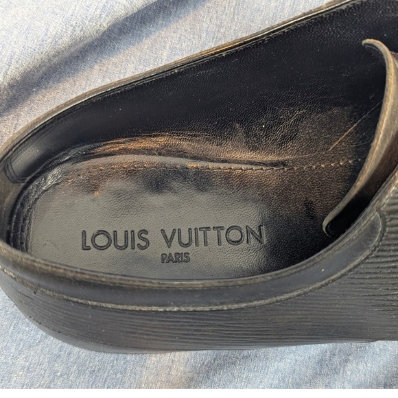 Louis Vuitton Mens Black Leather Epi Derby Shoes Made in Italy Size 9.5 main image 9